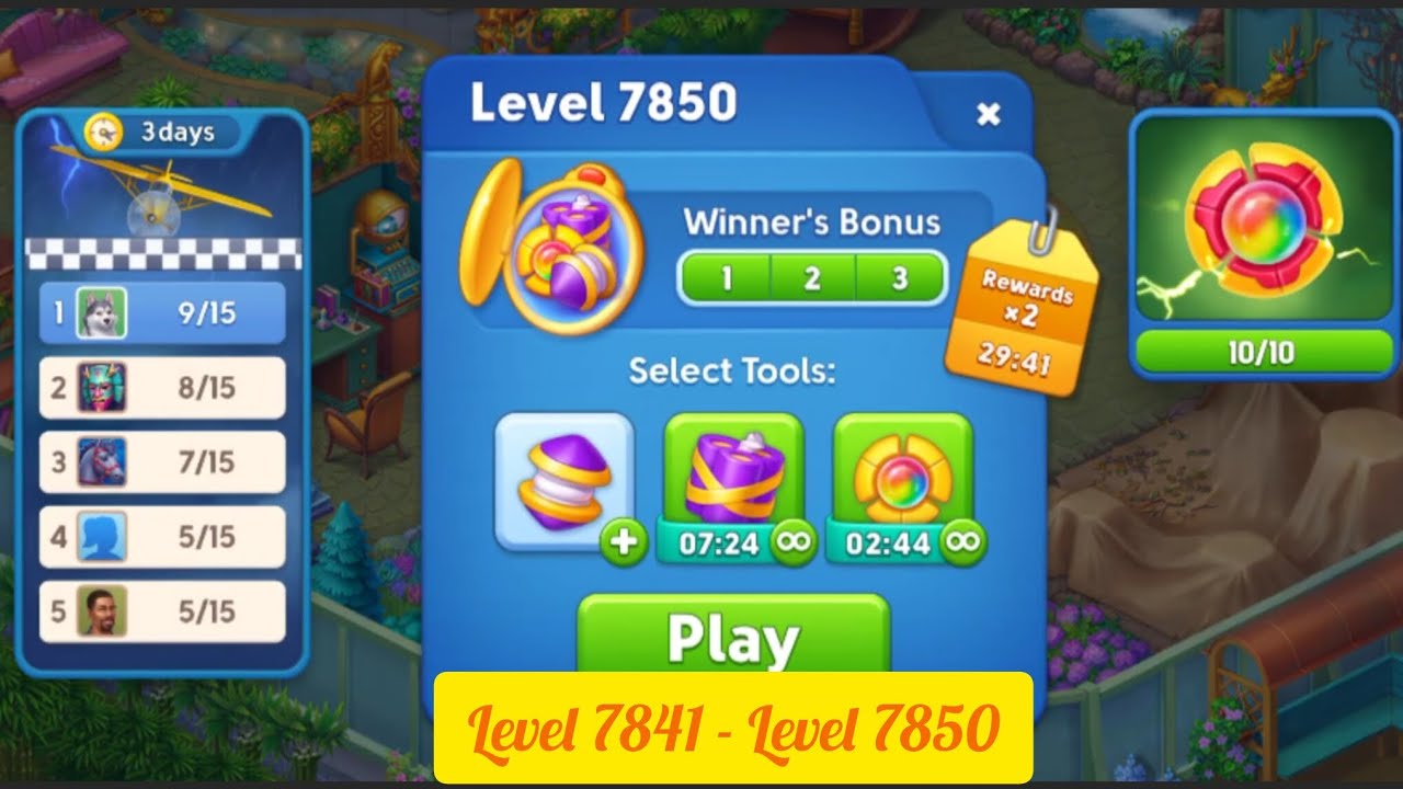Mystery Matters : ( Level 7841 - Level 7850 )