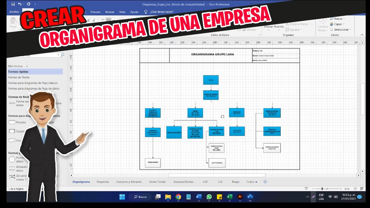 Como hacer un ORGANIGRAMA DE UNA EMPRESA en Visio de Microsoft Office
