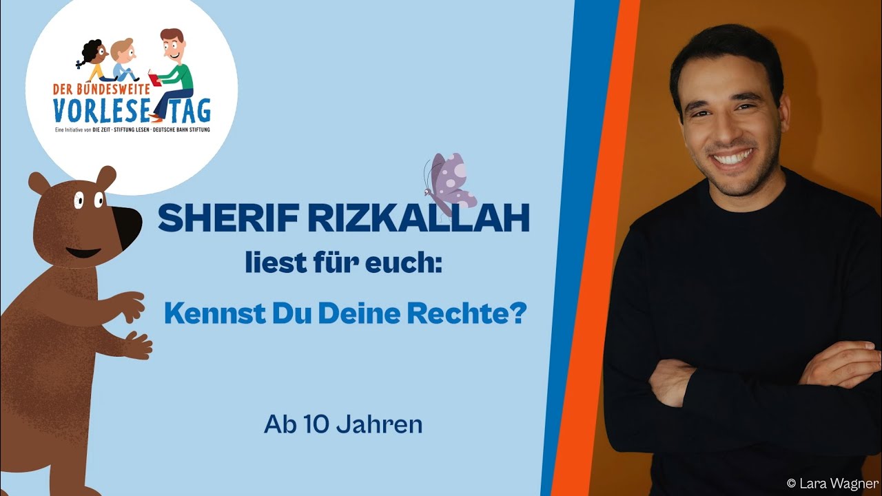 Der Bundesweite Vorlesetag 2025: Sherif Rizkallah liest aus „Kennst Du Deine Rechte?“ vor.