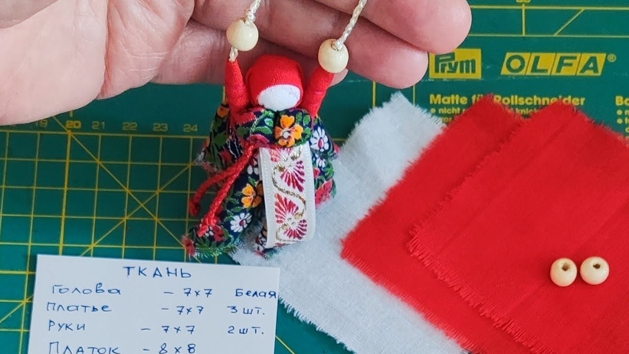 #рукоделие  Как Я делаю куколку- кулон БЛАГОДАТЬ.