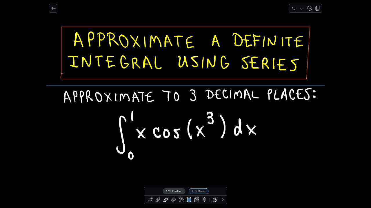 📚 Learn How to Approximate a Definite Integral Using Series – Step-by-Step Tutorial 📚