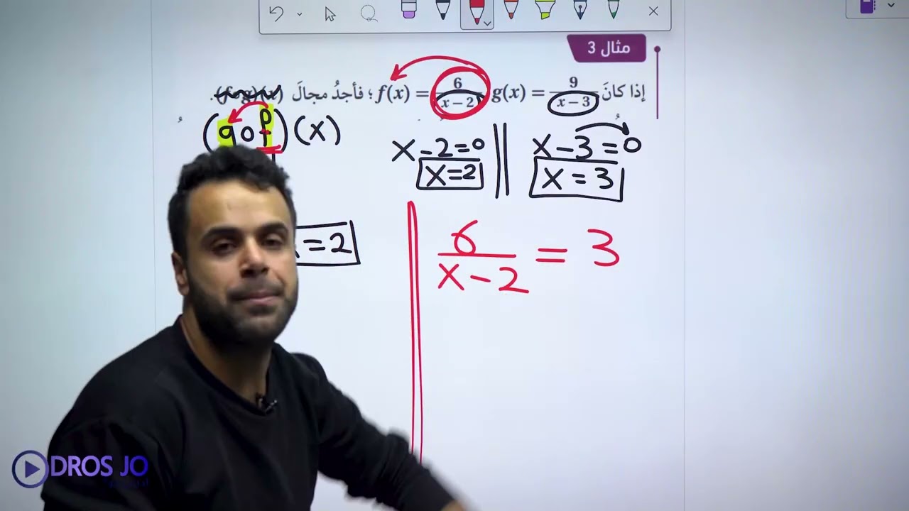 تركيب الاقترانات الجزء الثالث الصف العاشر   الاستاذ منذر ابو عواد
