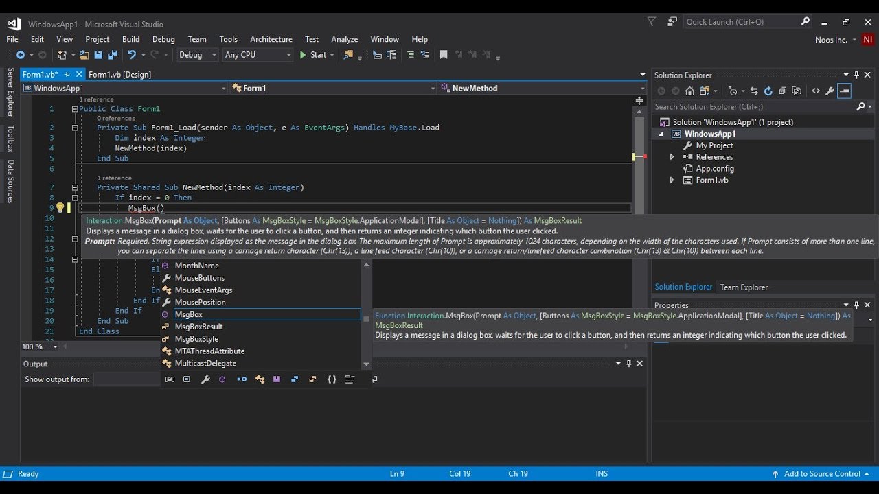 Smarter Intellisense and Coding Area in Visual Studio 2017