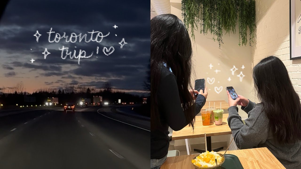 toronto trip mini vlog  ₊˚⊹ ᰔ | girls trip, brandy melville, cute cafe