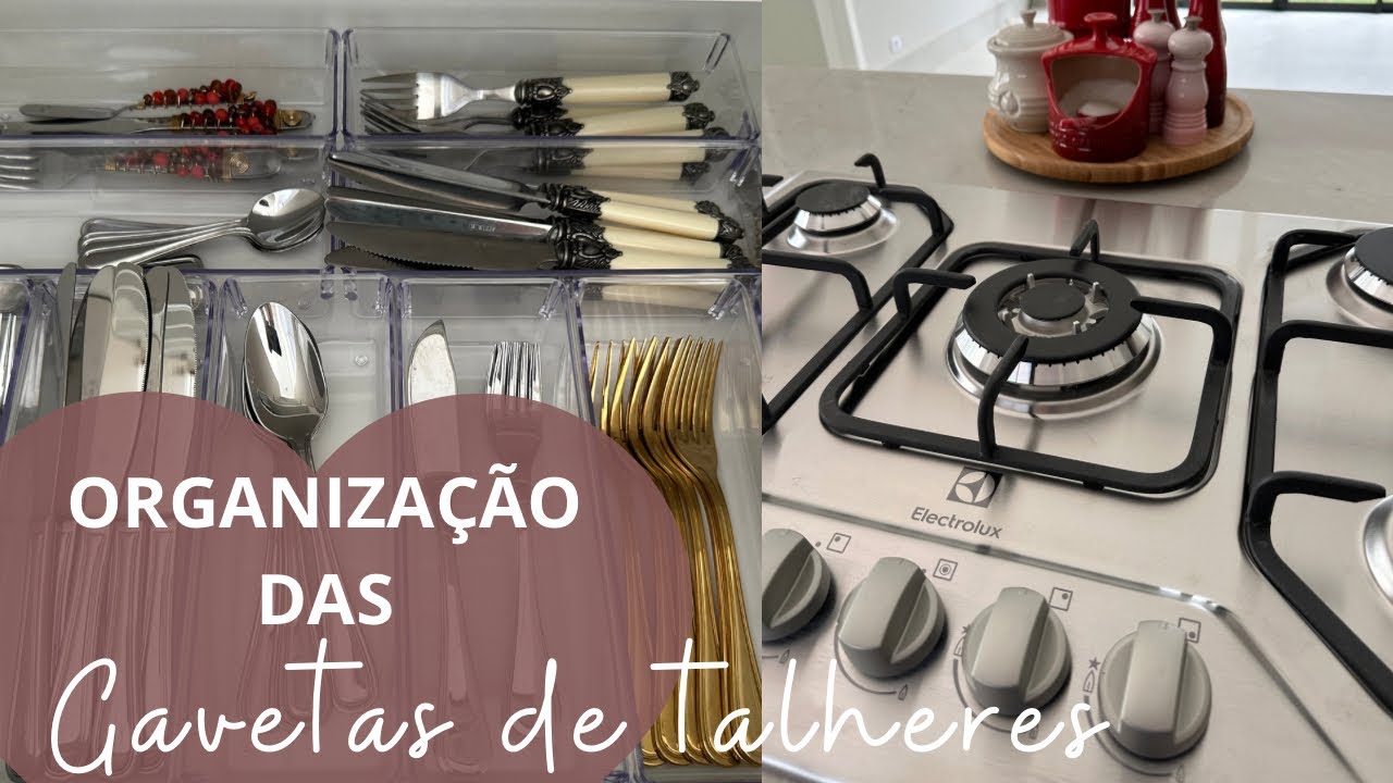 MEU FOGÃO CHEGOU. ORGANIZEI AS GAVETAS DE TALHERES!