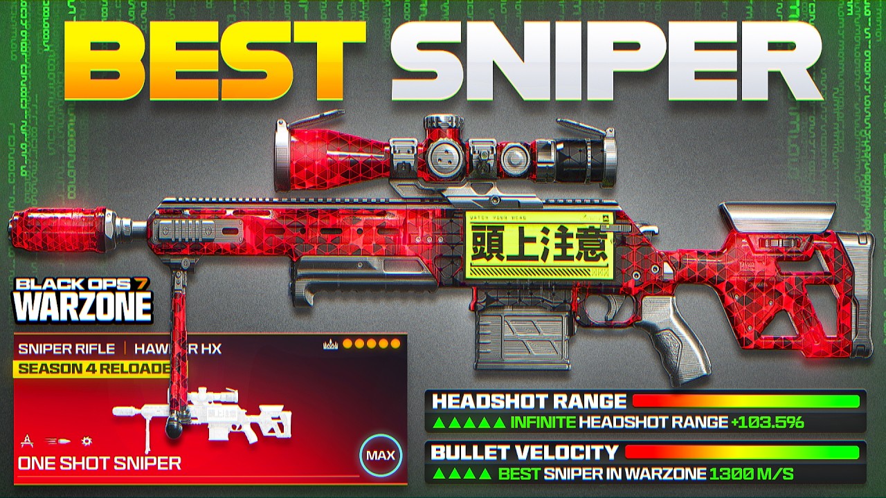 new *BROKEN* 1 SHOT HAWKER HX META LOADOUT in Warzone BO7! (Best Hawker HX Class Setup)
