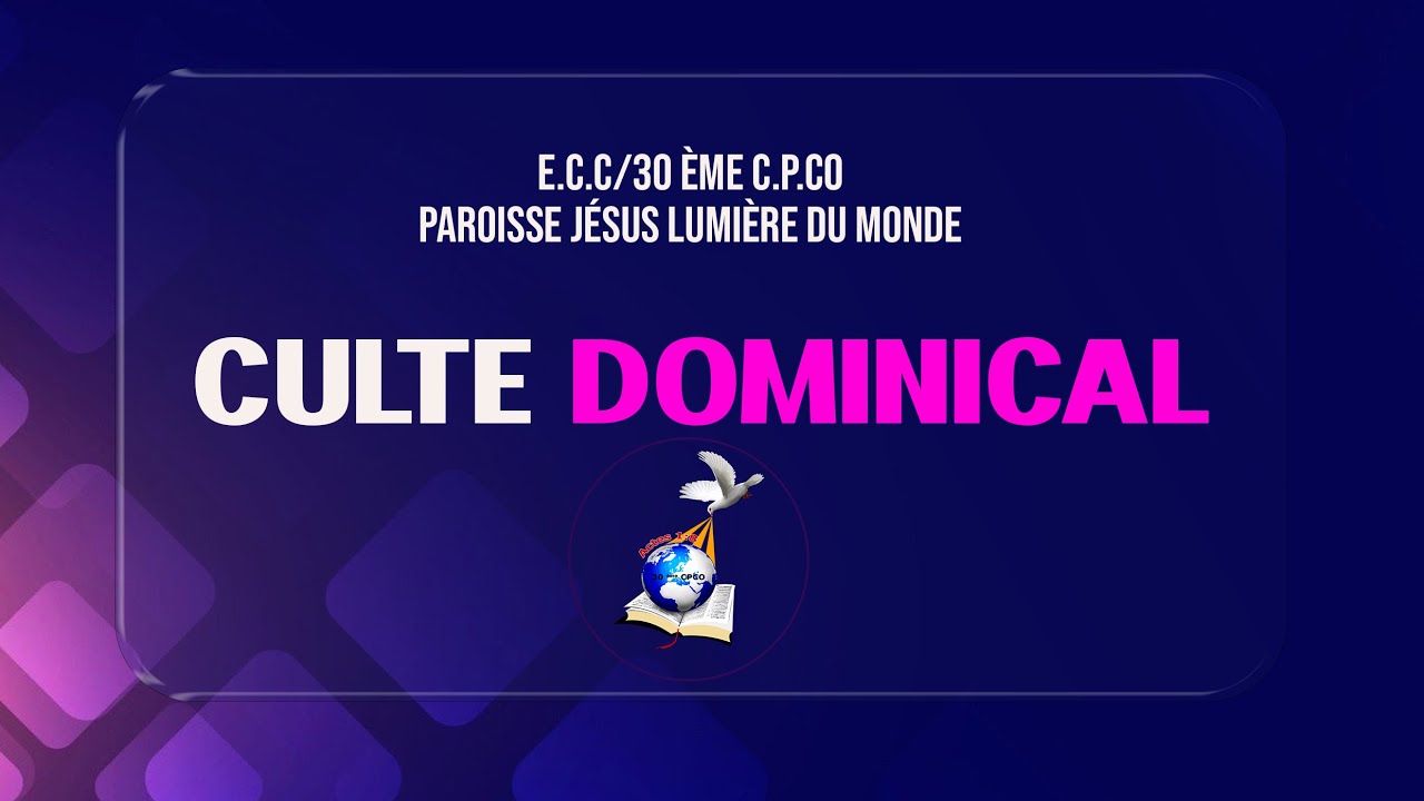 Culte dominical du 04 JANVIER 2026 A JESUS LUMIERE DU MONDE / LUBUMBASHI