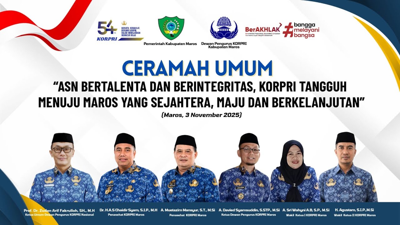CERAMAH UMUM KORPS PEGAWAI REPUBLIK INDONESIA KABUPATEN MAROS.