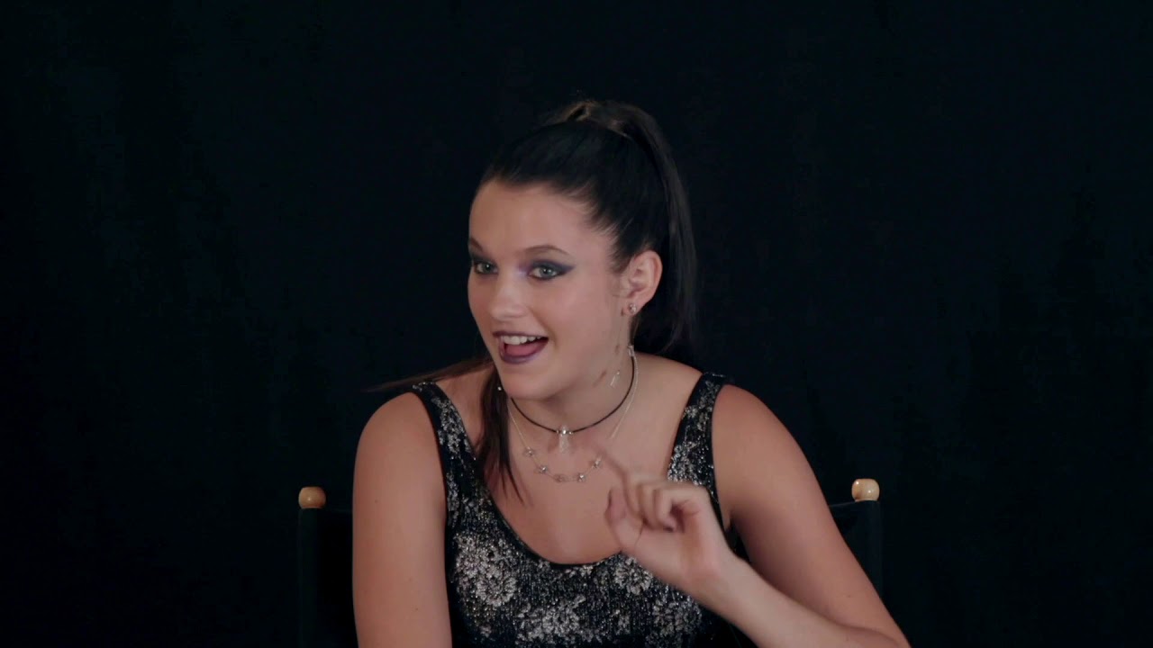 Chloe East answers questions on the set of Next Level!