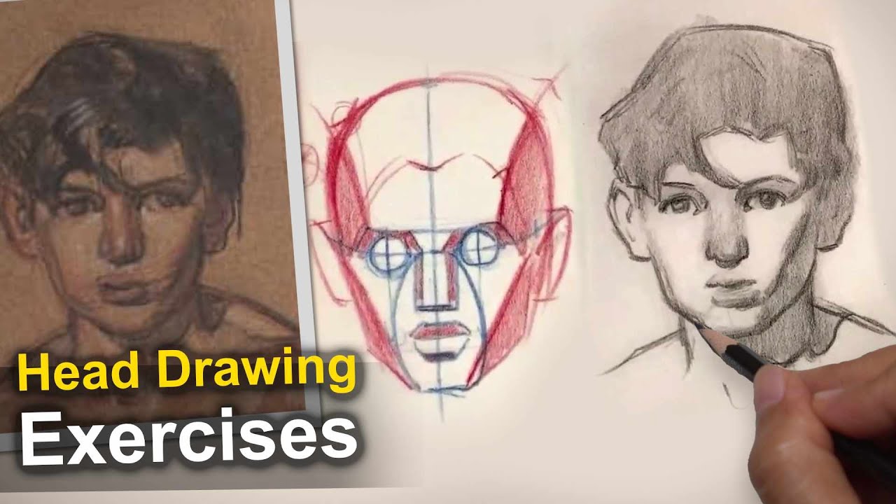 Упражнения по рисованию головы от старых мастеров (этюд Дина Корнуэлла)