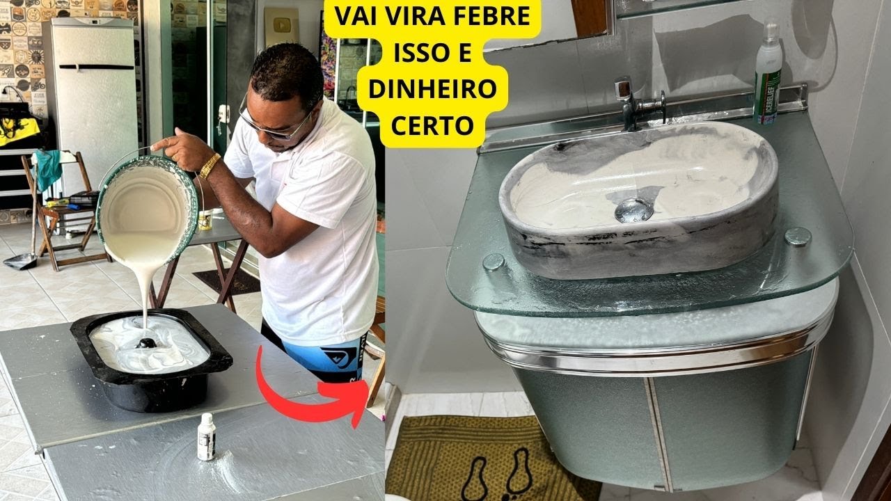 BRILHANTE IDEIA PARA GANHA DINHEIRO BASTA COLOCAR GESSO E PIGMENTO E FICARA SURPRESA COM RESULTADO