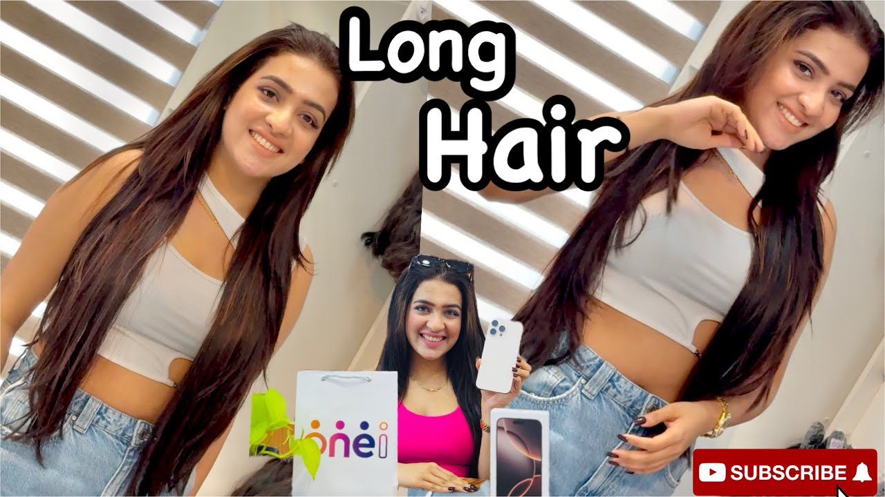 මගේ අලුත් කොන්ඩෙ🫢 | long hair | i phone 16 pro max📱 | new Dyson❤️
