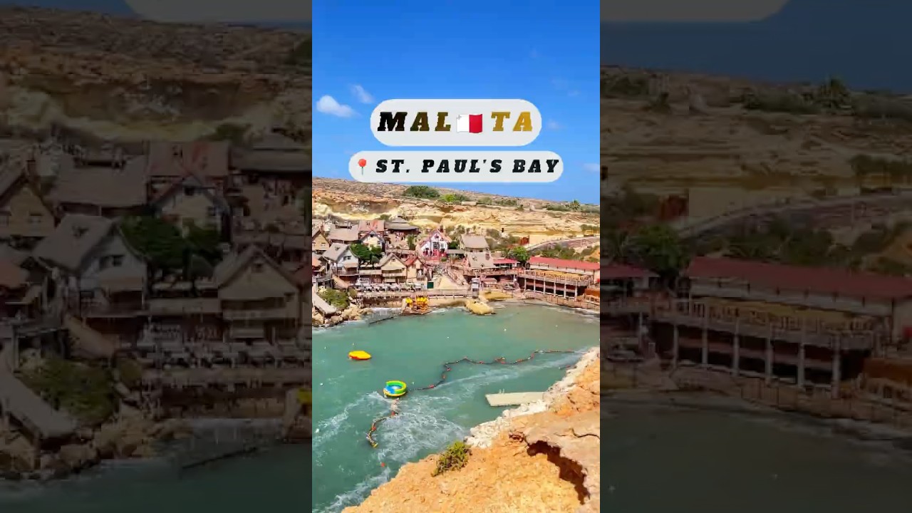 🇲🇹MALTA ST. PAUL&rsquo;S BAY and POPEYE VILLAGE Hidden Paradise ✨ #travel #short #malta #popeyevillage