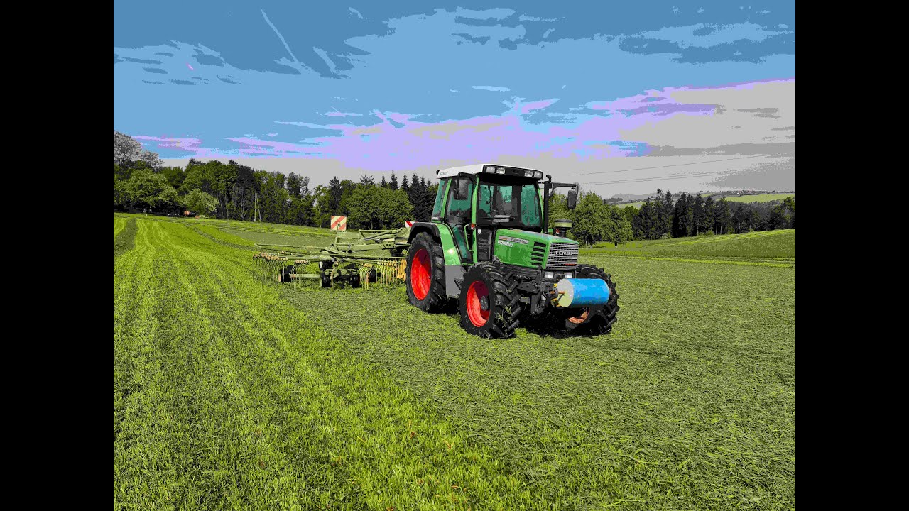 [GoPro] [Cabview] Fendt 307 Turbomatik mit Krone Swadro 800/26 am Schwaden des 2. Schnittes.