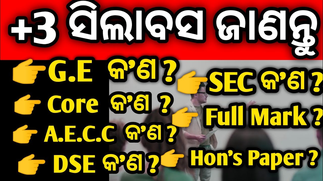 +3 Syllabus Full Forms , how to know all +3 books , #ugsyllabus #ugadmission #mychseclass