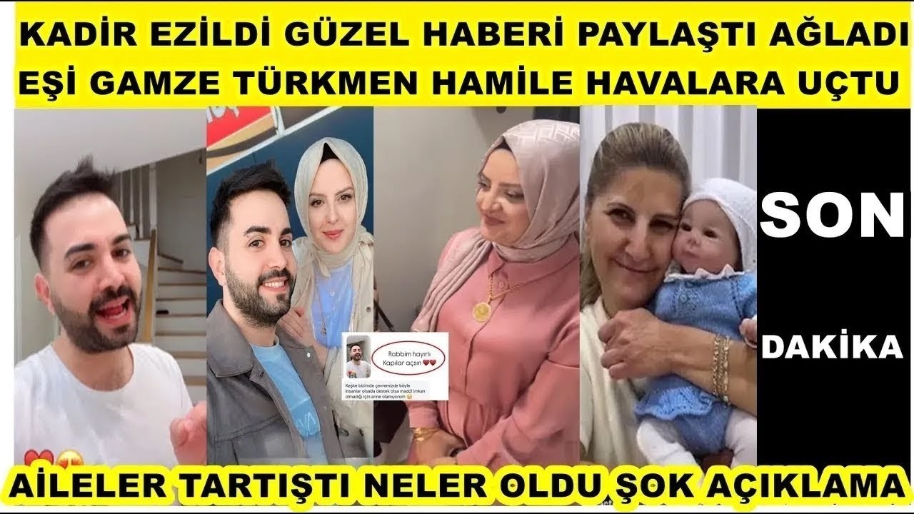 Kadir Ezildi güzel haberi paylaştı eşi Gamze hamile annesi havalara uçtu sürprizi böyle verdi aşk