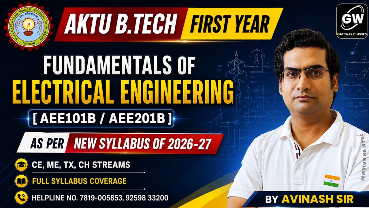 2026-27 FEE Syllabus Introduction AKTU B.Tech First Year I By Avinash Sir I AKTU