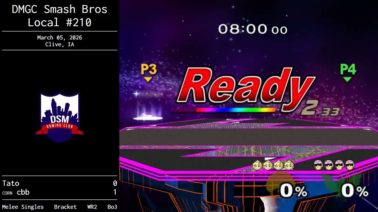 Tato vs cbb – DMGC Smash Bros Local #210 – Winners Round 2