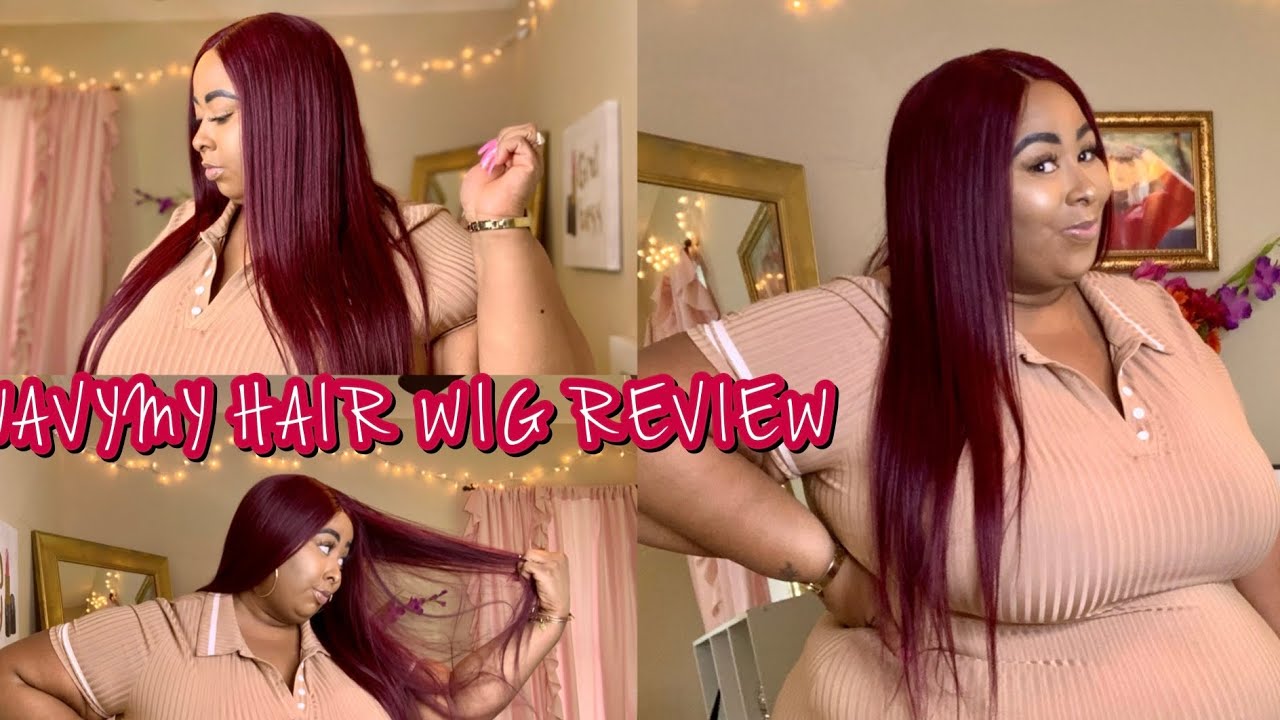 I AM IN LOVE! 😍😍 GET INTO THIS 4x4 LACE 99J STRAIGHT WIG FT WAVYMY HAIR
