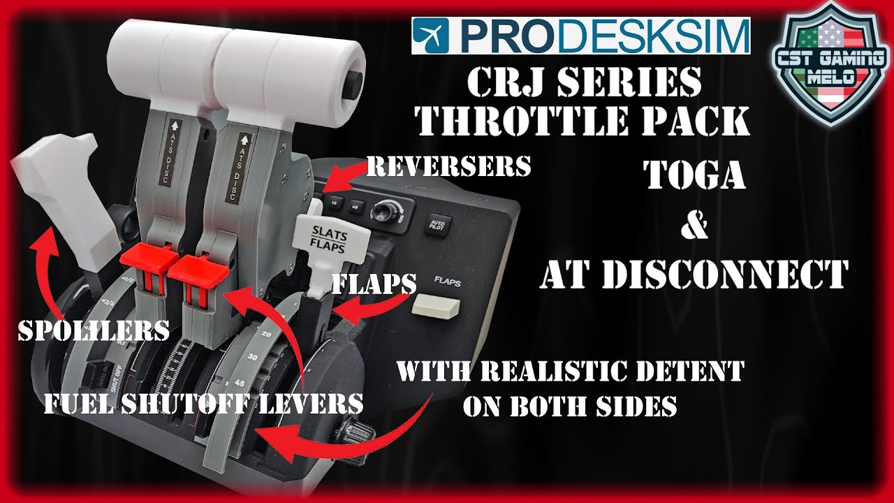 ProDeskSim Bombardier CRJ 500-1000 Throttle Pack for the Honeycomb Bravo | Review and Testing!!