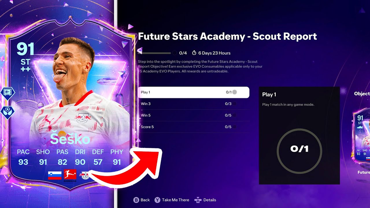 How to Complete Future Stars Academy Scout Report Objectives in FC 25