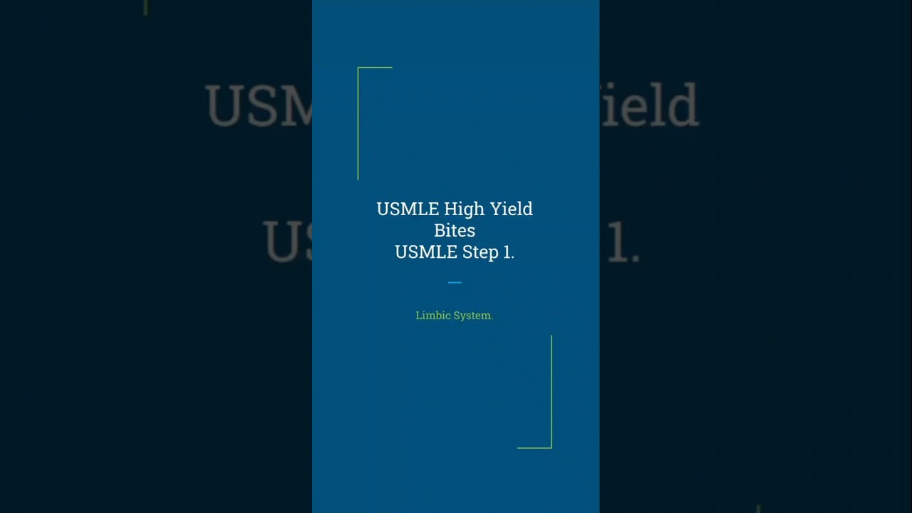 USMLE Step 1: Limbic System High-Yield Intro 🧠📚 #USMLEPrep