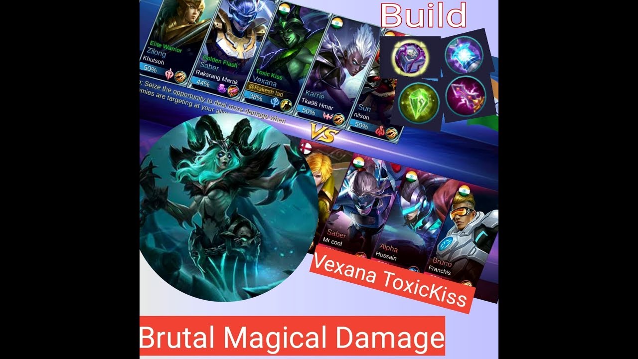 Vexana Gameplay ||  Toxic kiss || enemy concedes defeat || MLBB || Mobile Legends Legacy || #V3