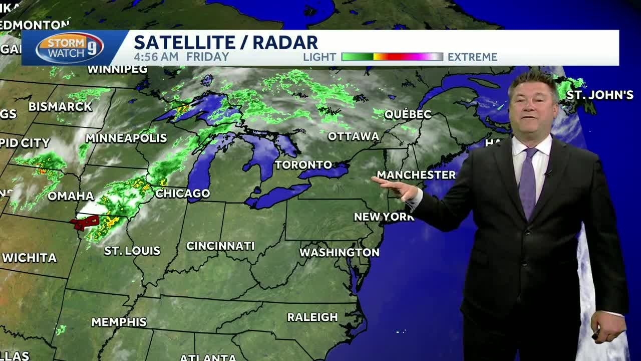 Video: Mostly sunny skies Friday before weekend rain