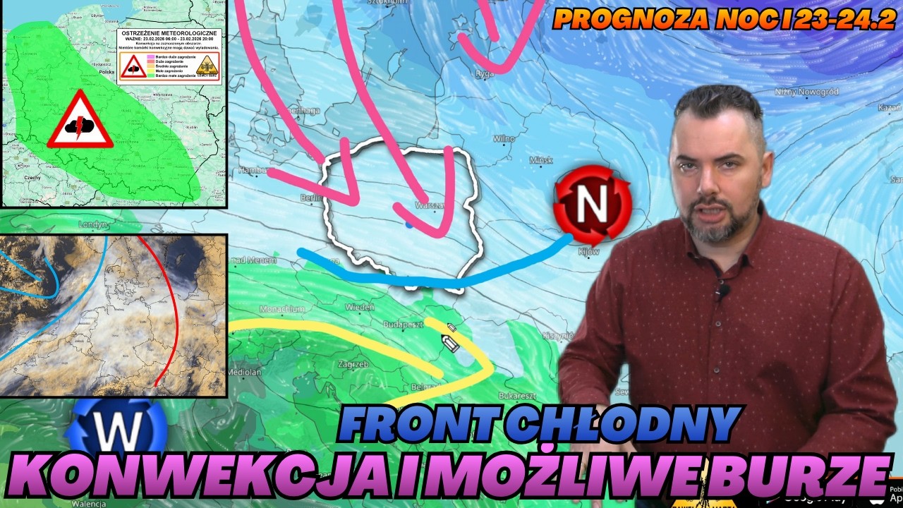 Wzrost dynamiki na zachodzie i południu. Pojawią się pierwsze burze. Front chłodny. Prognoza