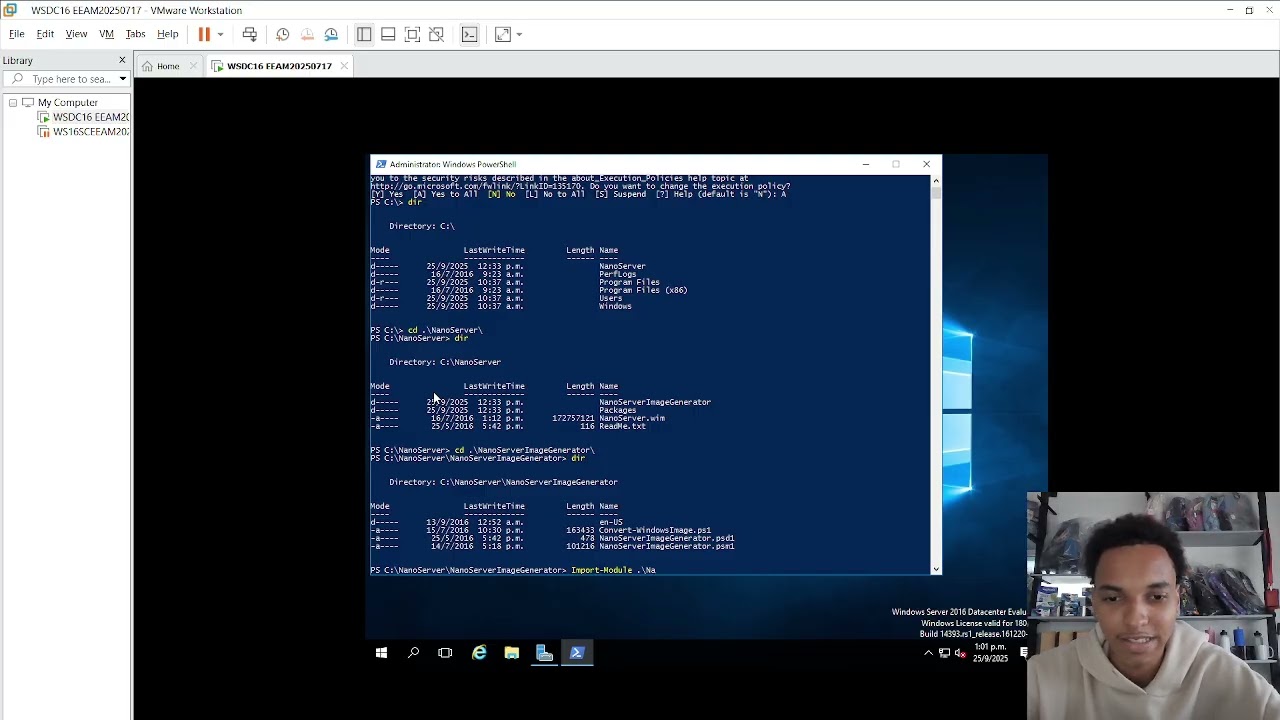 Instalacion de Windows Server (Nano Server) Vmware
