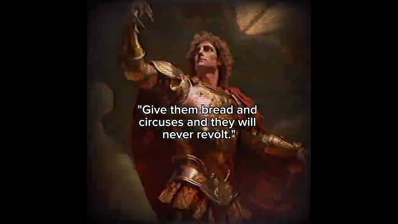Give them bread and Circus they will never revolt.IT STILL WORKS #history #real #quotes #trending