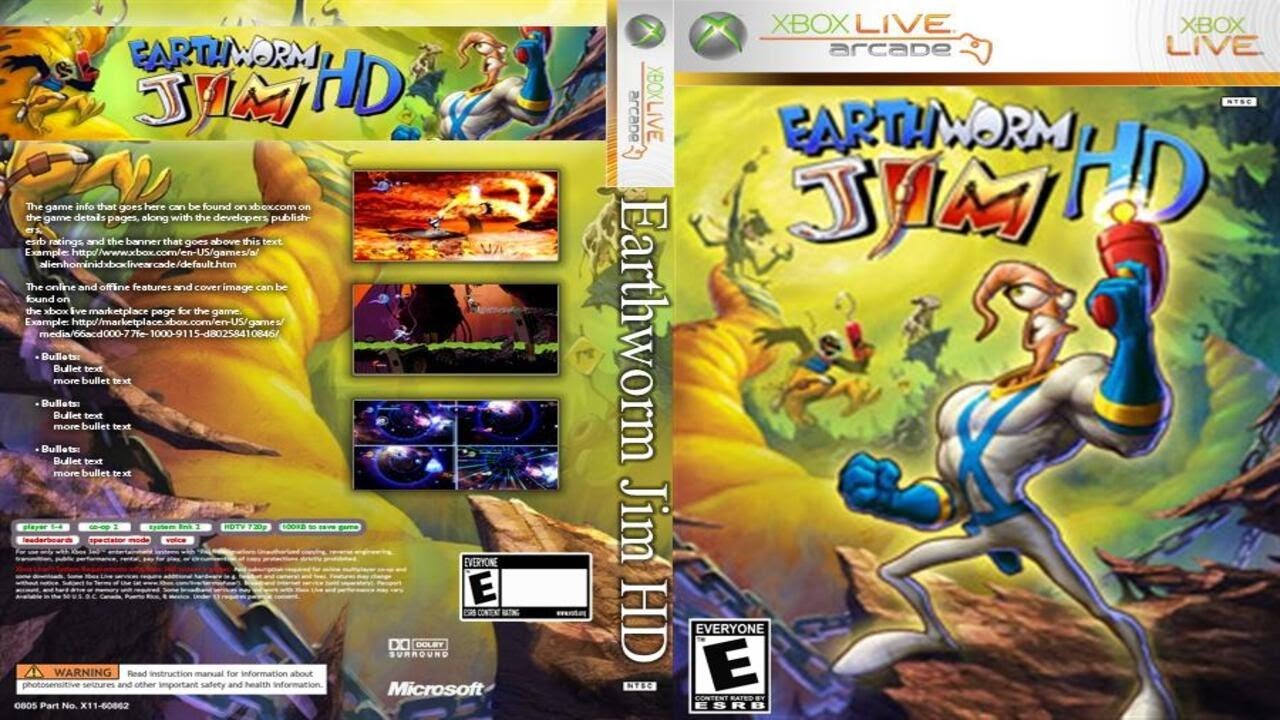 Earthworm Jim HD (2010) - Full Gameplay | XBOX 360 ARCADE  |   UHD | 4K |
