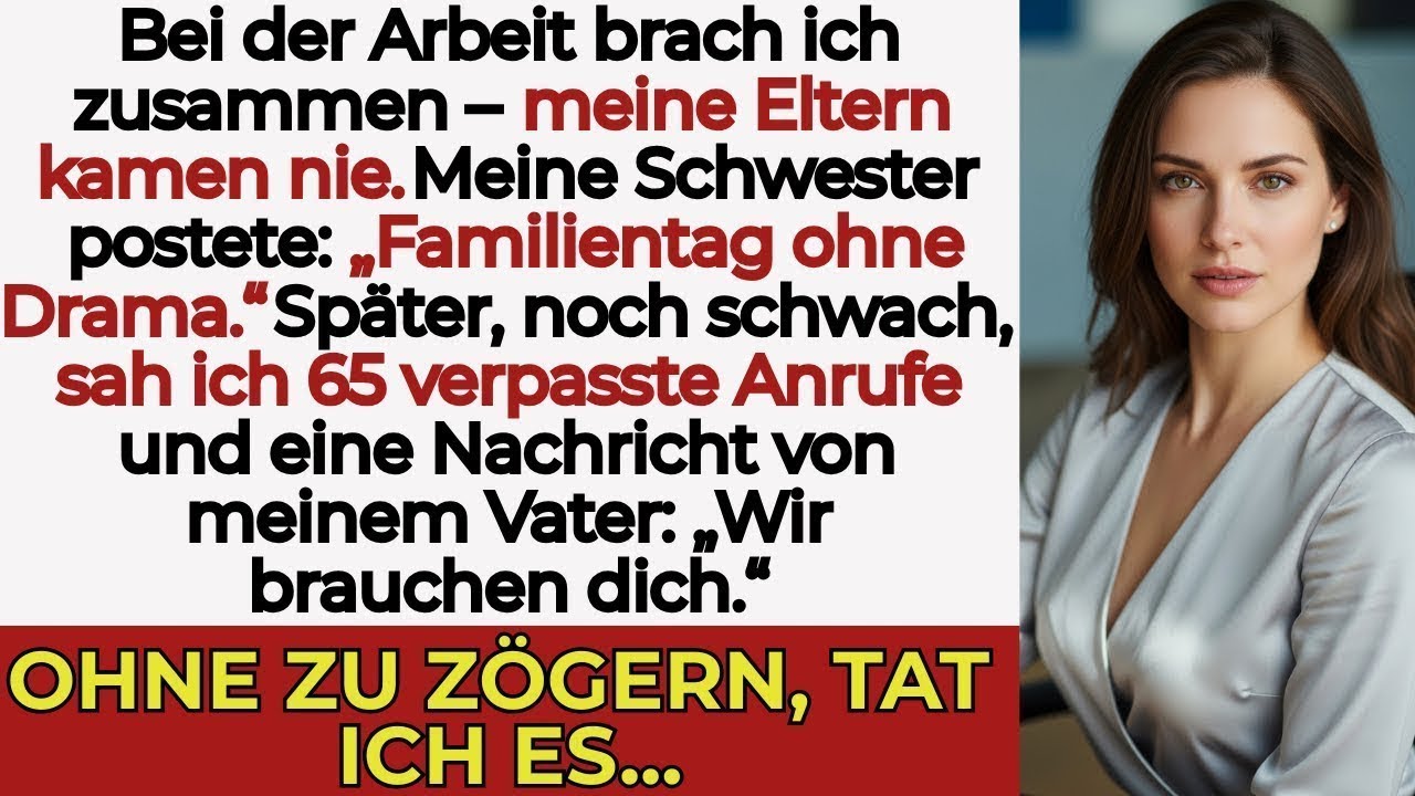 Meine Familie ignorierte die Ärzte, als ich bei der Arbeit kollabierte—meine Schwester postete es