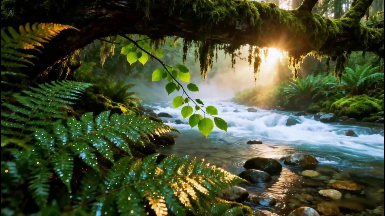 Gentle Stream Sounds, Birds Chirping, Forest Sounds for Sleep, Study, Focus