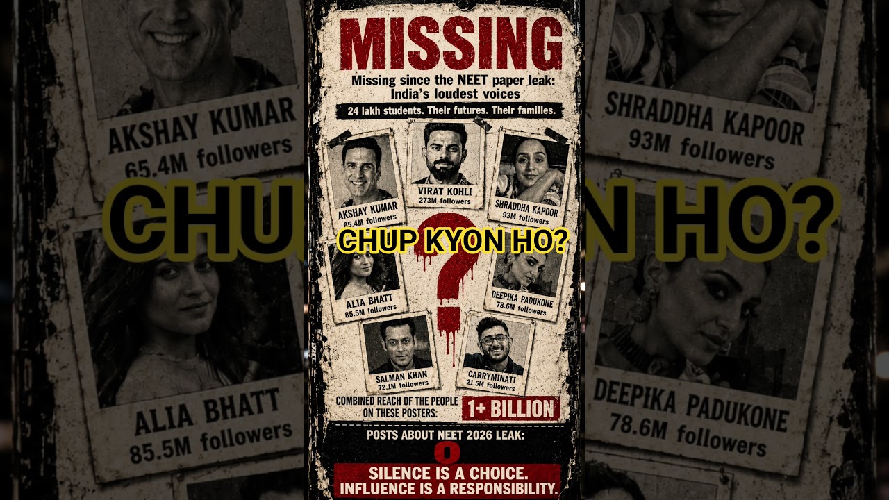 Ye Log Kahan Hain? | India's Influencer Silence on NEET Paper Leak