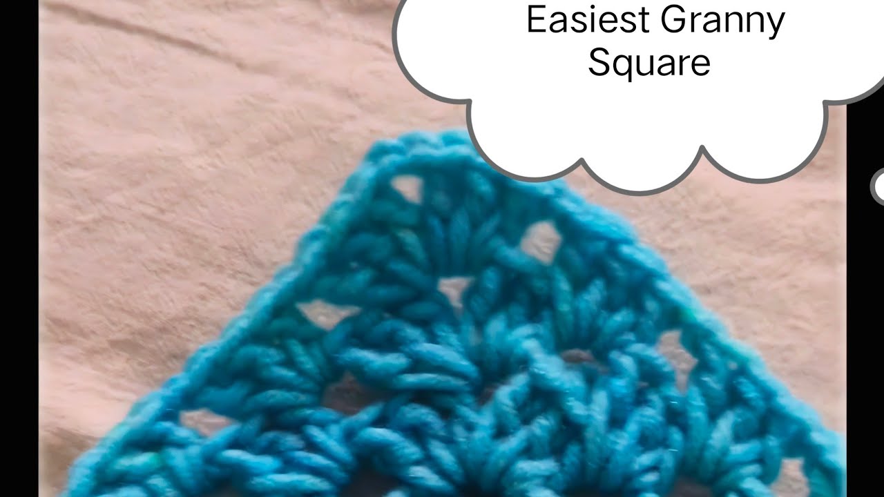 Crochet a BEGINNER GRANNY SQUARE with wool..#crochetforbeginners #diy #stepsbystep #crochet #craft 