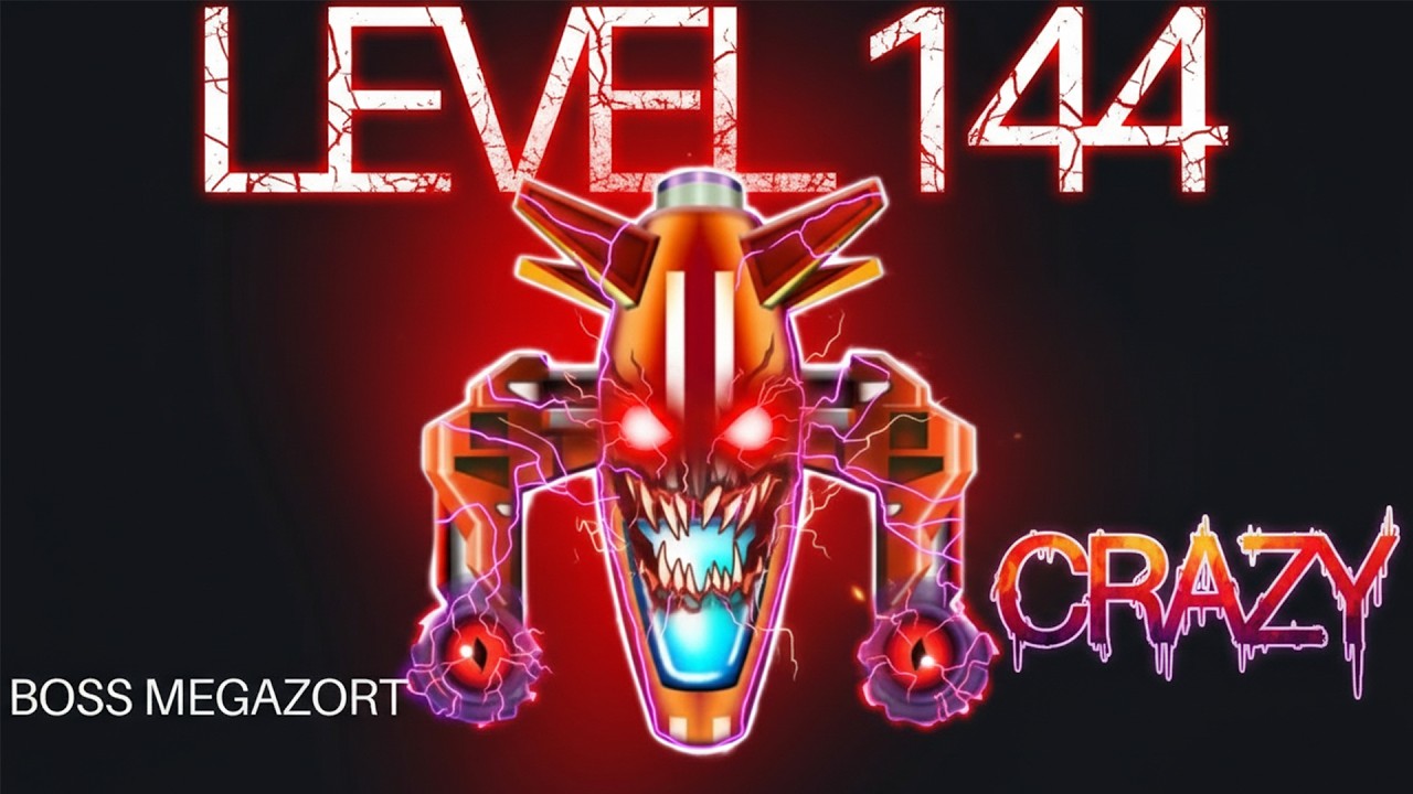 Campaign Level 144 Crazy | Boss Megazort | Galaxy Attack
