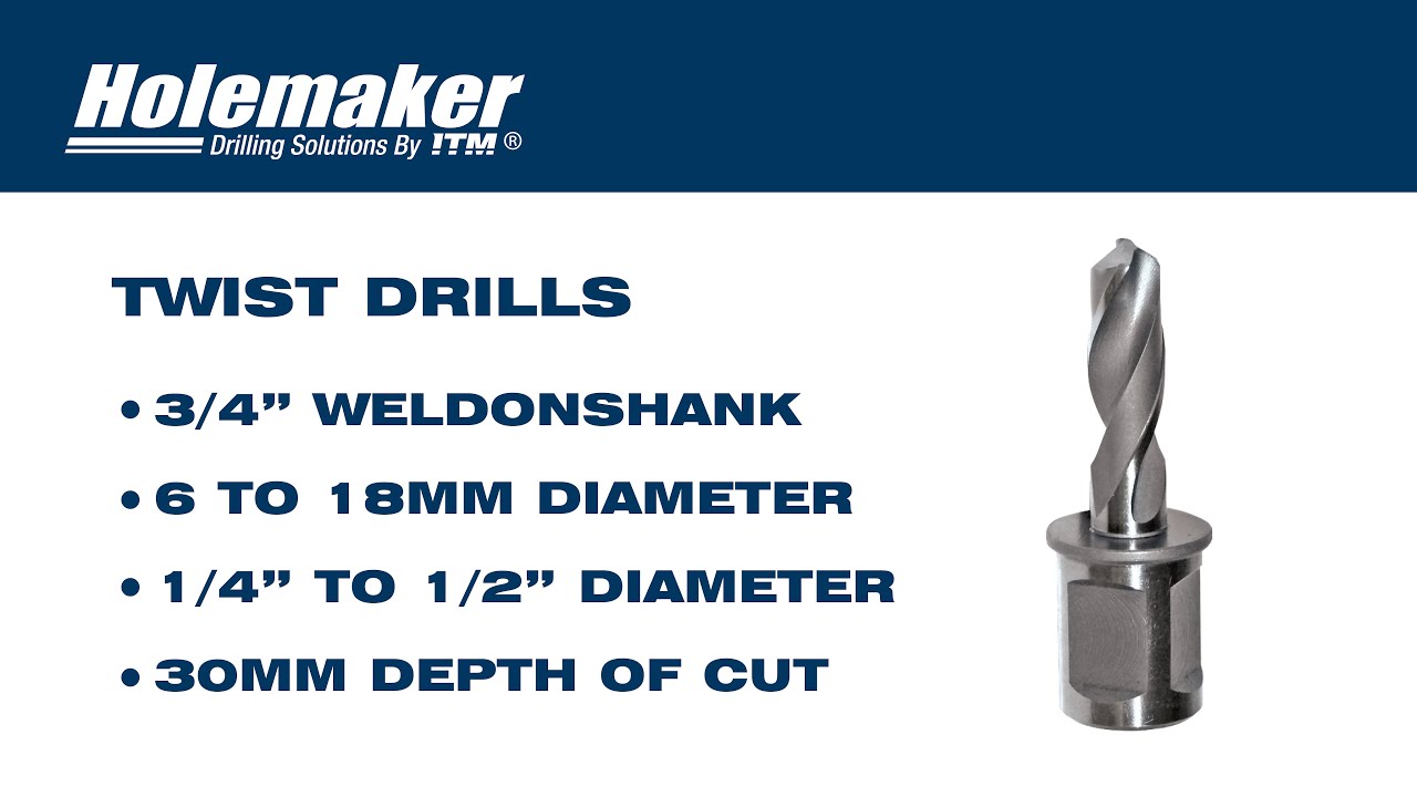 Holemaker Twist Drills - Weldon Shank
