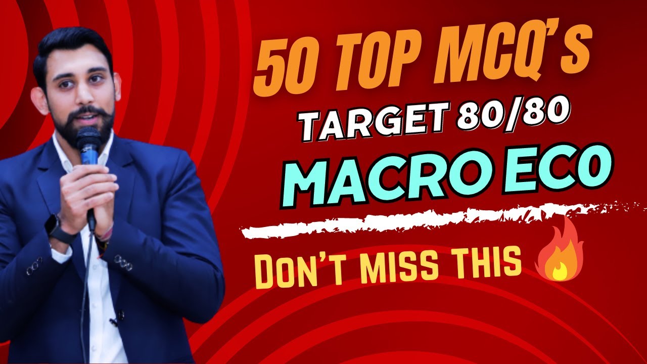 1 MARKERS | 50 Top MCQ's | Macro Economics | Class 12 | Boards 2024
