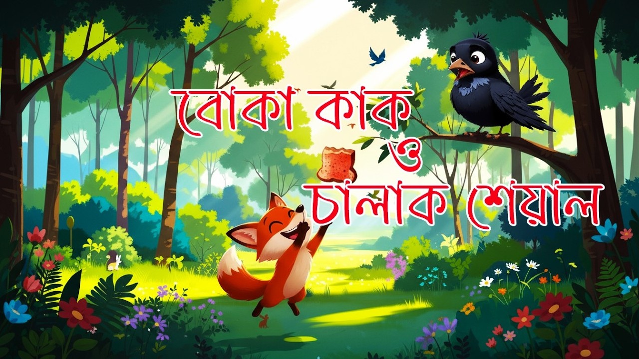 চালাক শেয়াল আর কাক | Funny Cartoon Story for Kids | Moral Story in Bangla| Haorvers