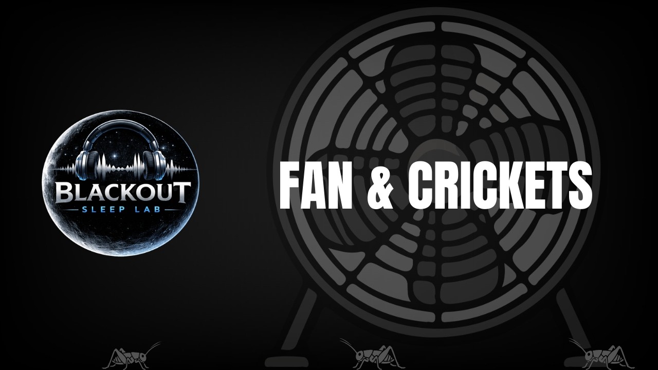 Fan and Crickets Black Screen 10 Hours | Blackout Sleep Lab