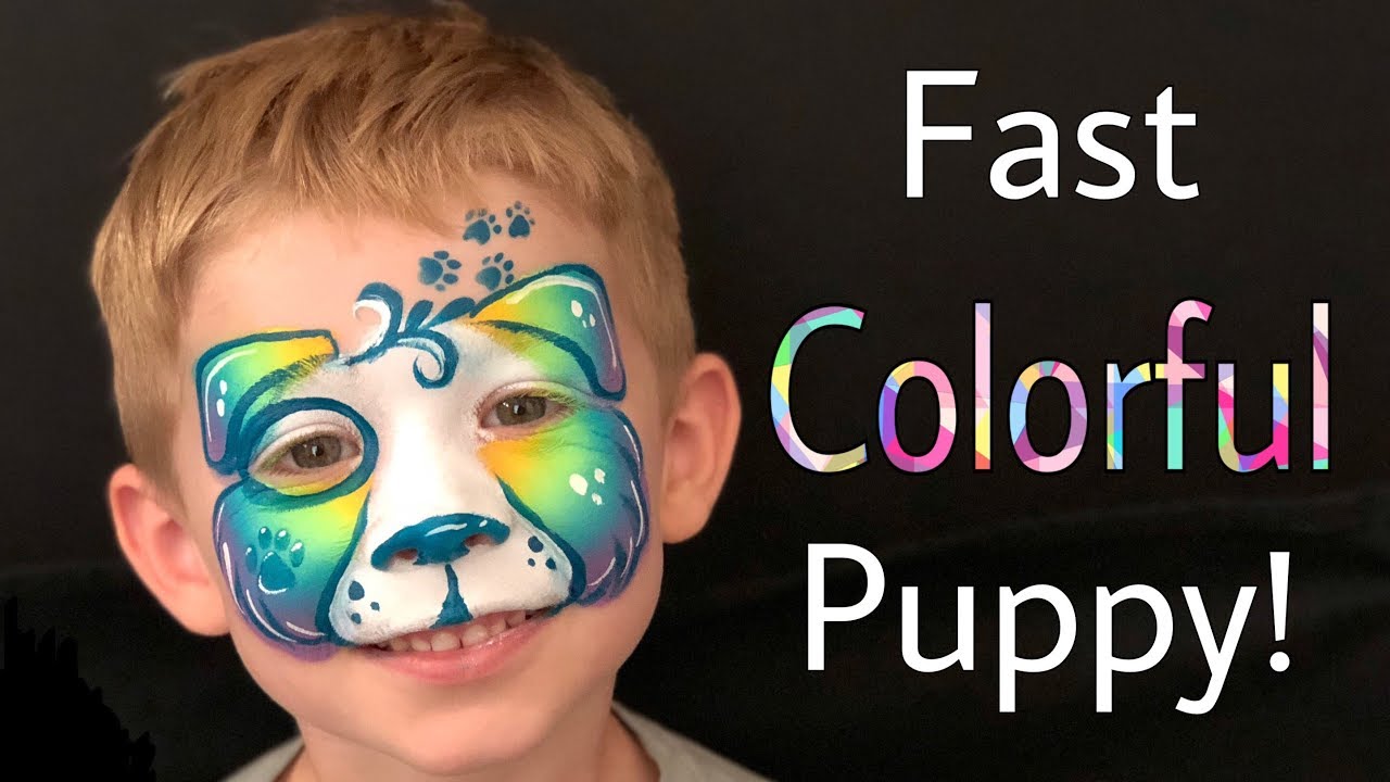 Fast Puppy Face Painting Tutorial | Jolene Franklin