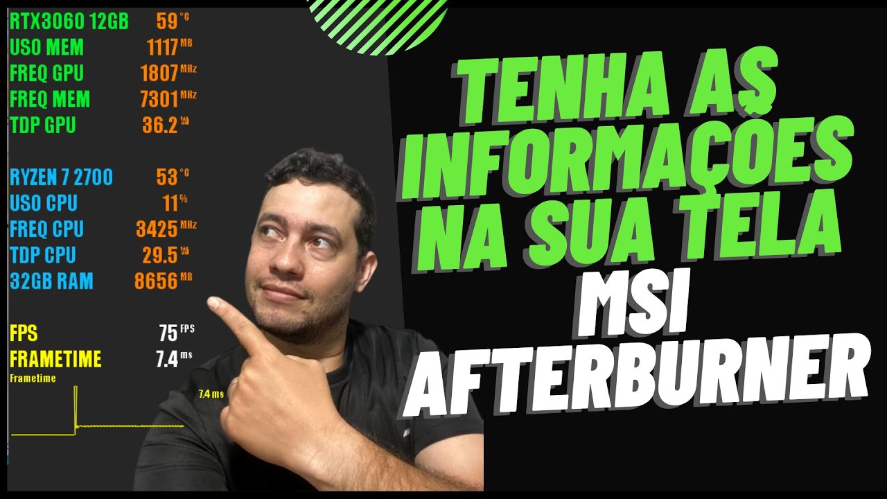 COMO ACOMPANHAR O FPS DOS JOGOS NO PC (MSI AFTERBURNER) APRENDA A USAR!!!