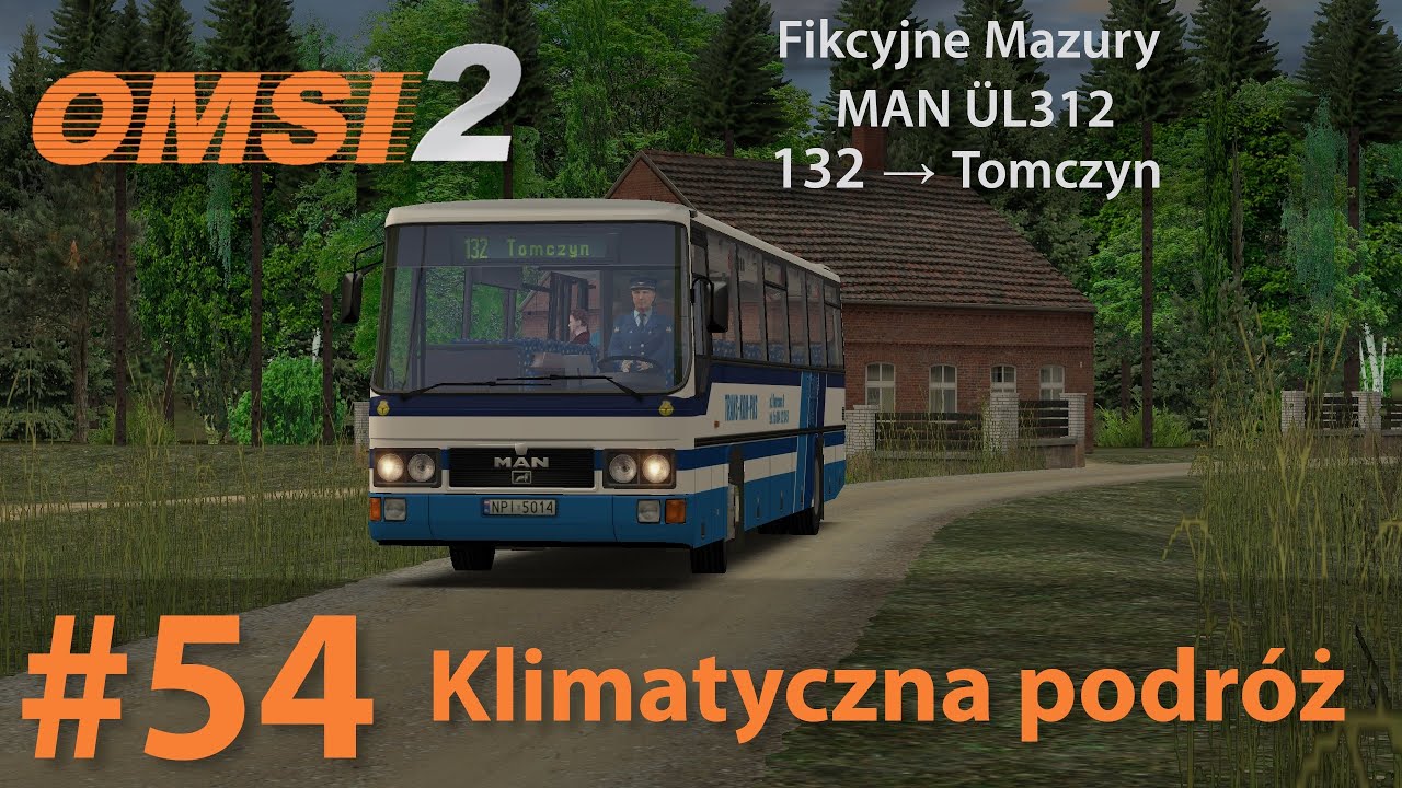 OMSI 2 #54: Klimatyczna podróż | Fikcyjne Mazury - linia 132 | MAN ÜL312