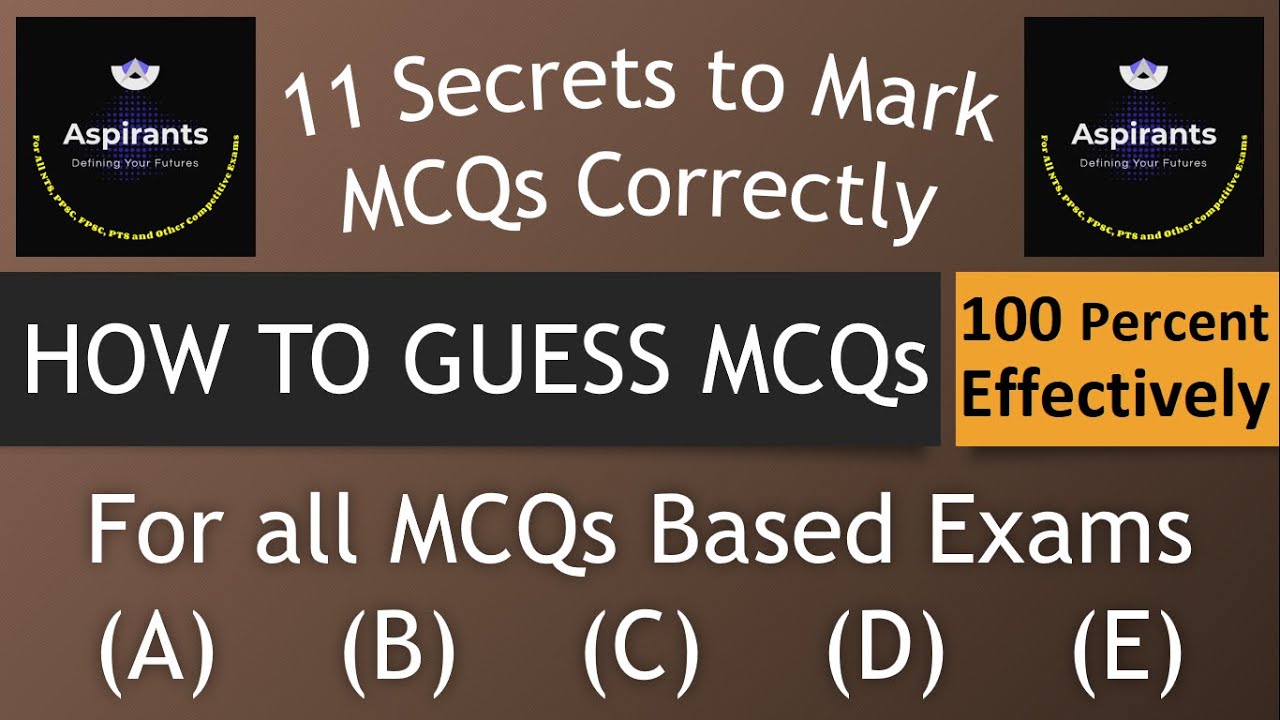 How to Guess MCQs Correctly | 11 Advanced Tips  and Tricks | Which Option is the BEST for TUKKA