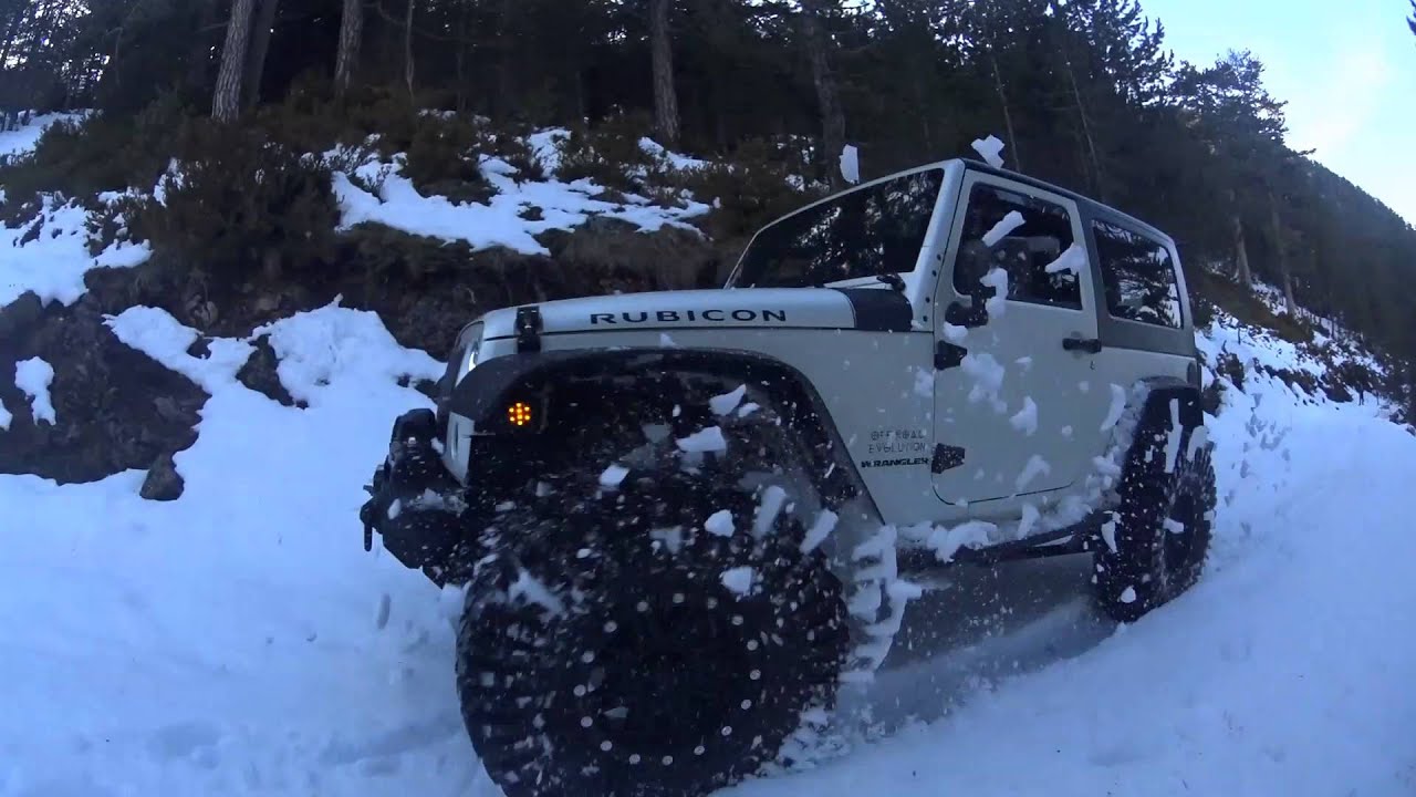 Wrangler JK Rubicon Maxxis Trepador Competition 37'' Deep Snow Mount Olympus (out of the car) part 2