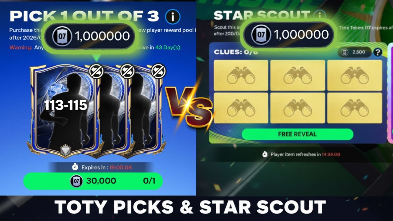 1 Million Vs 1 Million - TOTY Vs Star Scout - Which Market pick is the best? #fcmobile 