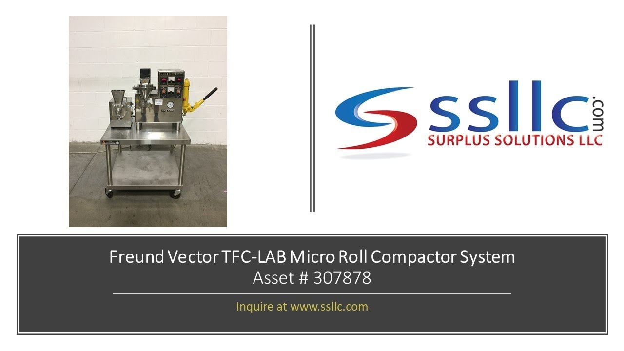 Freund Vector TFC LAB Micro Roll Compactor System
