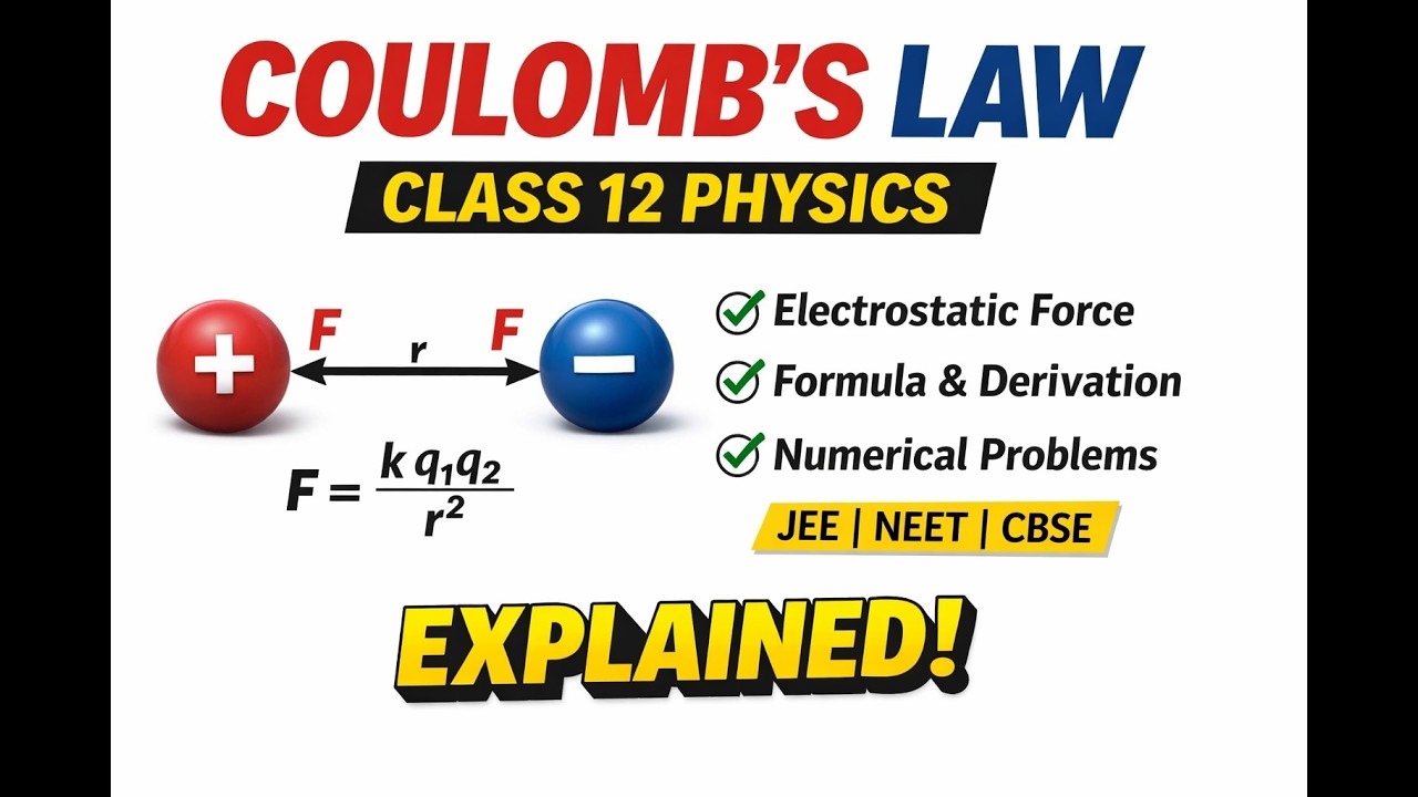 Coulomb's Law | Chapter 1 Electric charge and fields | Electrostatics
