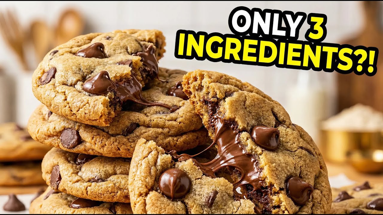 Make These Chocolate Cookies with 3 Ingredients — NO FLOUR! 🍪🍫